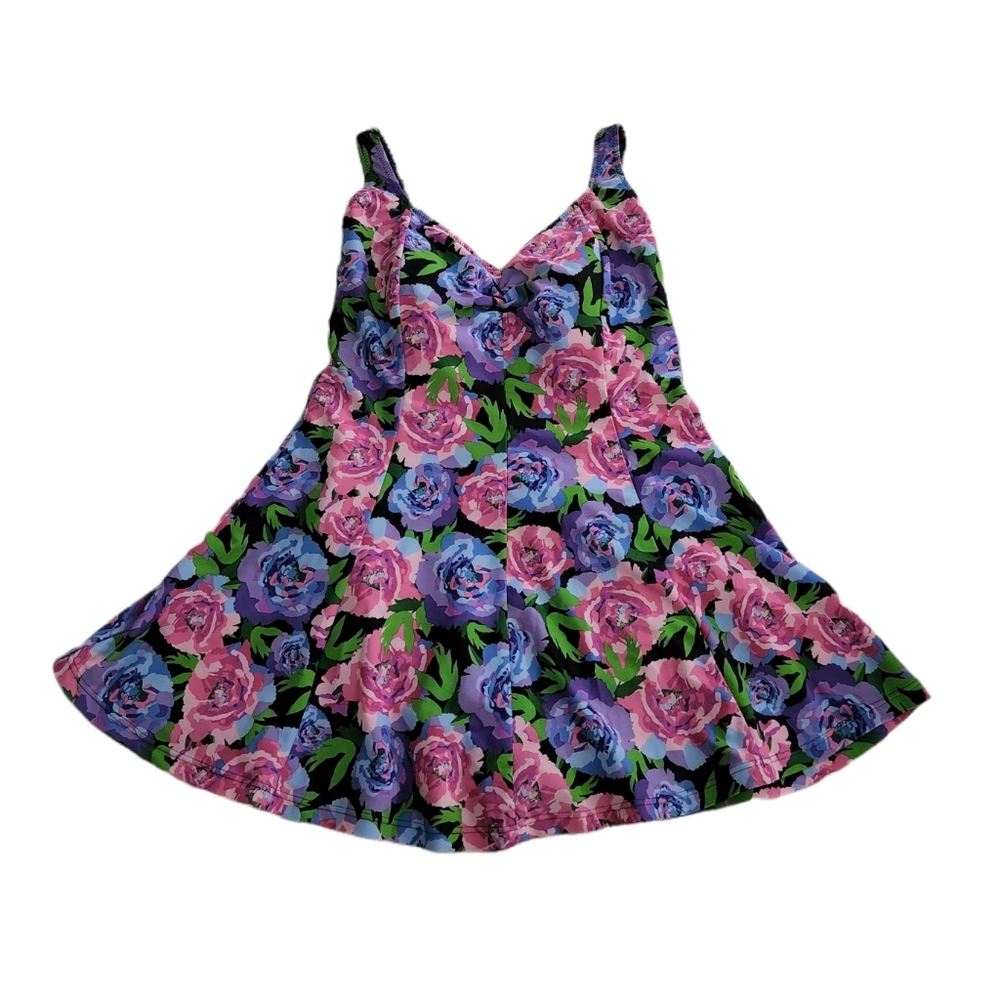 SILVER By Gottex, Bath Suit Style Skirt Floral Print,